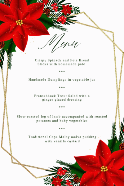 Christmas Menu 2022
